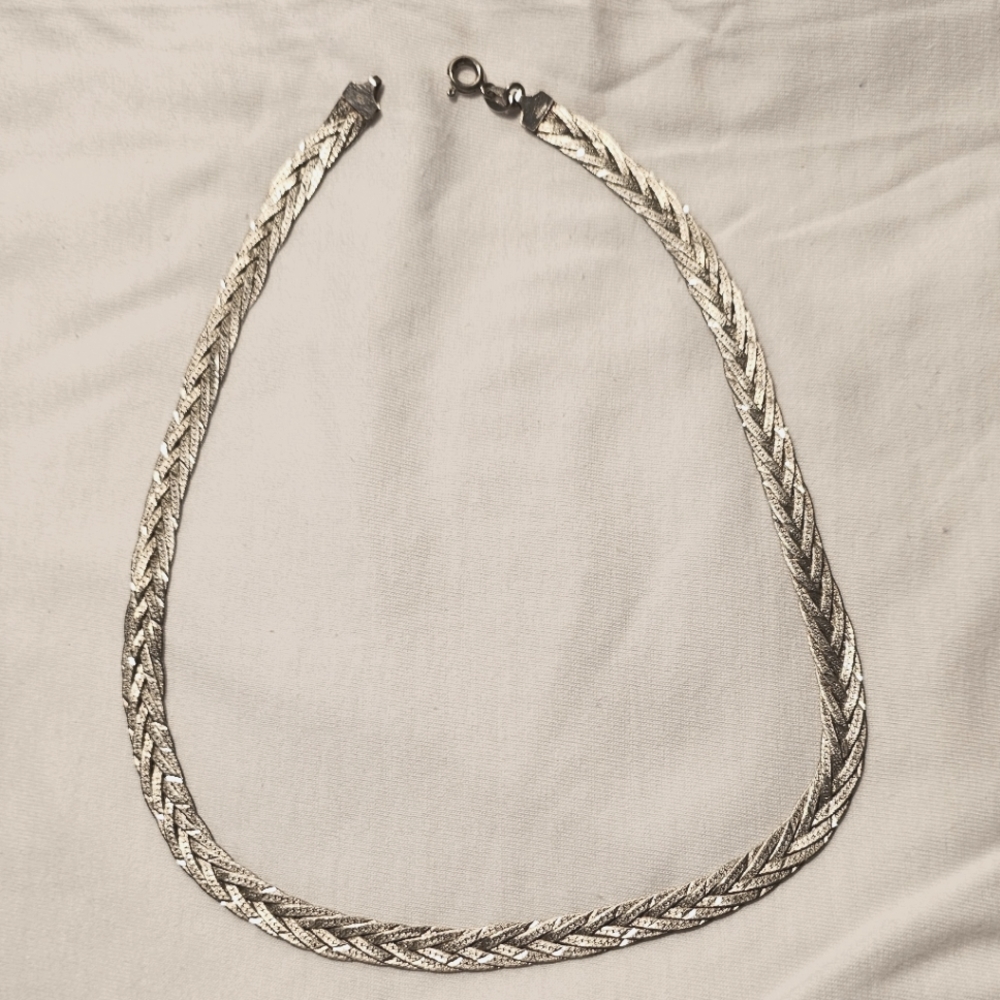 Sterling Silver .925 Italian Herringbone necklace